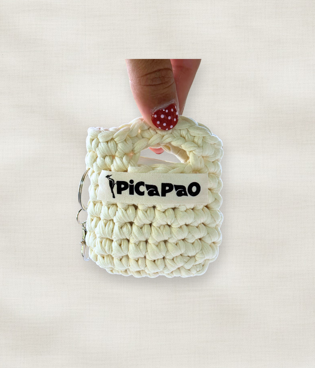 White Airpods Crochet Pouch