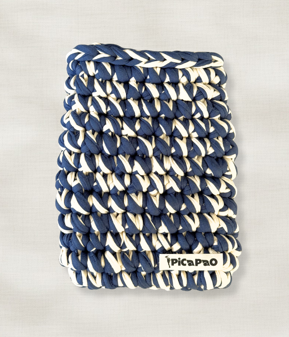 Navy Kindle Crochet Pouch
