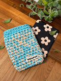 Celeste & Cream Kindle Crochet Pouch
